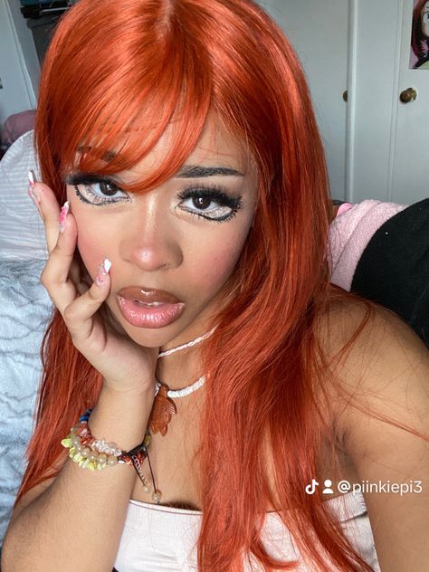 Garyu Aesthetic Makeup, Gyaru Inspired Makeup, 90s Gyaru Makeup, Yamanba Gyaru Makeup, Gyaru Lips, Gyaru Makeup Black, Black Gyaru Makeup, Gyaru Eyeliner, Gyaru Black Woman