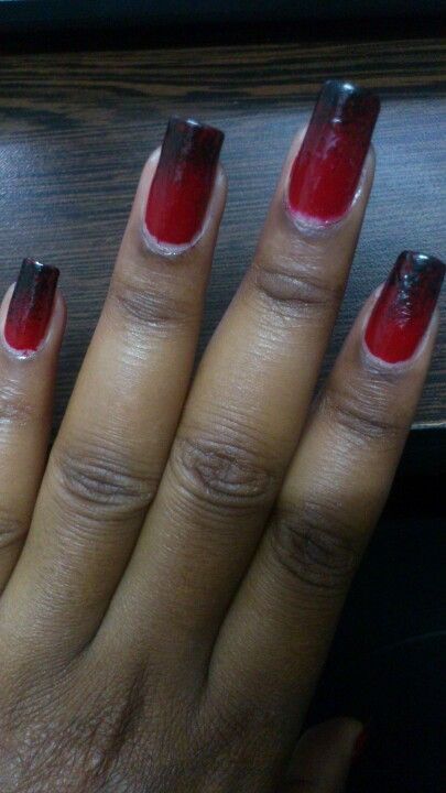 Black Nails, Diy Nails, Nails, Red, Black