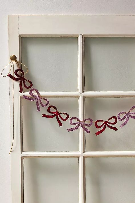 The Gift Shop | Unique Gifts + Holiday Gift Ideas | Free People Pink Red And Green Christmas Decor, Bow Christmas Decor, Red And Pink Christmas Decor, Pink And Red Christmas Decor, Cottagecore Ghibli, Bows Garland, Red And Pink Christmas, Pink And Red Christmas, Christmas Desk Decorations