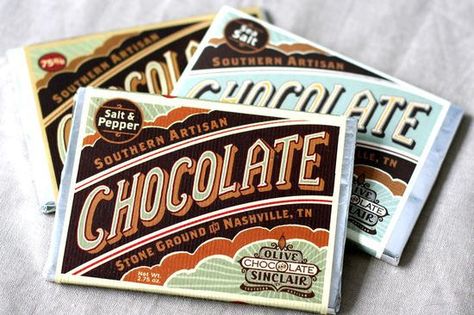 Chocolate Bar Design, Vintage Typography Design, Magazine Web Design, Retro Packaging, Chocolate Labels, Chocolate Packaging Design, Chocolate Company, Chocolate Bar Wrappers, Chocolate Maker