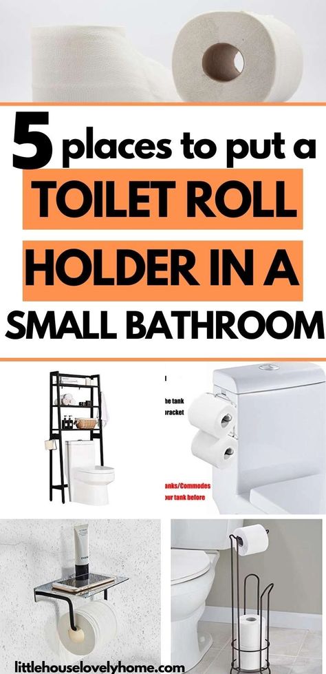 If you’ve ever remodeled a small bathroom, you’ll know that figuring out where to put the toilet paper holder in a small bathroom isn’t always the easiest problem to solve. These ideas will help you find the best place to put a toilet roll holder in your bathroom, no matter the size. Toilet Paper Storage For Small Bathroom, Toilet Paper Holder For Small Bathroom, Toilet Paper Holders For Small Bathrooms, Toilet Paper Small Bathroom, Toilet Roll Holder Ideas Small Spaces, Toilet Roll Holders Ideas, Where To Put Toilet Paper Holder In Small Bathroom, Toilet Paper Holders Ideas, Where To Put Toilet Paper Holder