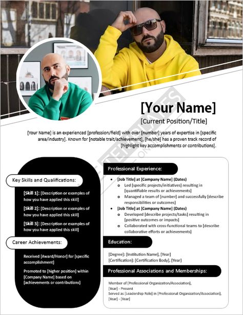 Create an Impressive One-Page Biography with our Professional Biography Template Personal Biography Examples, Personal Biography, Biography Template, On Writing, Job Title, Magazine Layout, Ms Word, Free Templates, First Page