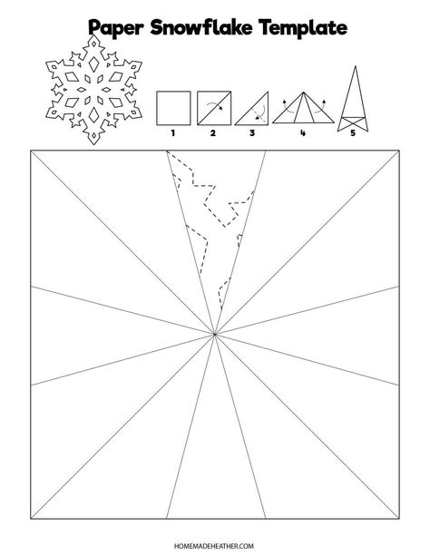 Printable Snowflake Template, Making Paper Snowflakes, Snowflake Coloring Pages, Paper Snowflake Template, Paper Snowflake Patterns, Snowflake Stencil, Snowflake Cutouts, How To Make Snowflakes, Snowflake Patterns