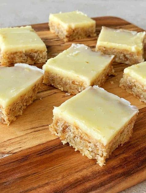 Lemon weetbix slice - VJ Cooks Weetabix Recipes, Chocolate Weetbix Slice, Weetbix Slice, Vj Cooks, Chocolate Slice, Slices Recipes, Recipe Details, Lemon Recipes, Food Cakes