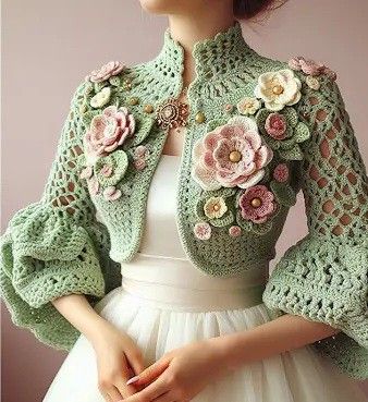 Crochet Bohemian, Mode Crochet, Crochet Clothing And Accessories, Crochet Fashion Patterns, Crochet Jacket, Crochet Blouse, 가을 패션, Knit Fashion, Crochet Cardigan