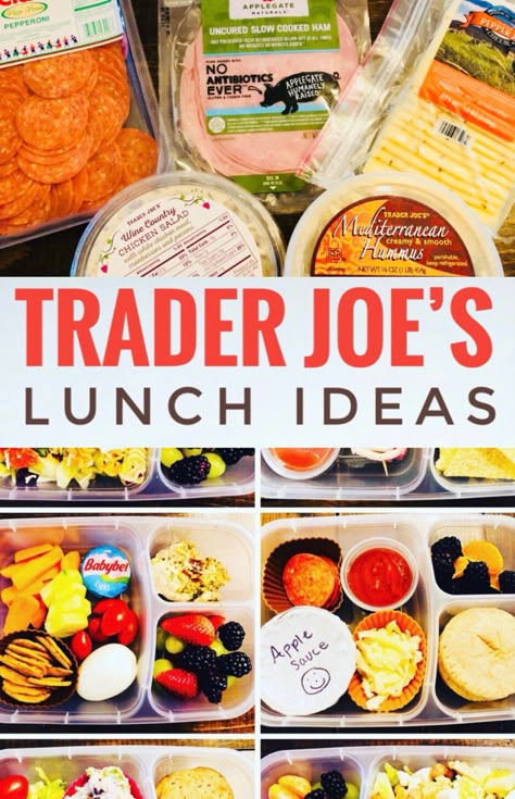 Easy Lunch On The Go Ideas, Protein Make Ahead Lunches, Office Work Lunch Ideas, Vegetarian Lunch Bento, Easy Lunch Ideas Trader Joes, Trader Joe's Lunch, Healthy Trader Joes Recipes Lunch, Trader Joe’s School Lunch Ideas, Trader Joe’s Lunch Recipes