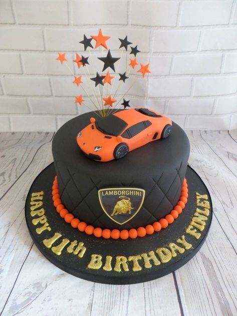 Kids Birthday Cake Ideas Boys, Car Birthday Cake For Men, Car Cake Ideas For Men, Car Cake Designs For Men, Lamborghini Birthday Party Ideas, Lamborghini Cakes For Boys, Cake Designs Birthday For Boys, Car Cakes For Boys Birthday For Kids, Cake Designs For Kids Boys