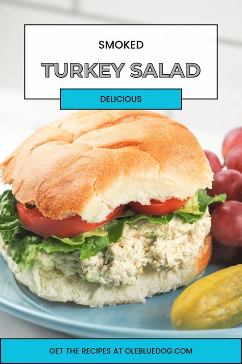 Smoked turkey salad is a great way to use up your turkey leftovers. Easy to whip up in under 30 minutes, this delicious turkey salad will give you a quick delicious dinner with little effort! Smoked Turkey Salad Recipes, Smoked Turkey Salad, 1905 Salad Recipe, Turkey Salad Recipe, Quick Delicious Dinner, Smoked Turkey Legs, Turkey Salad, Easy Potato Salad, Yummy Salad Recipes