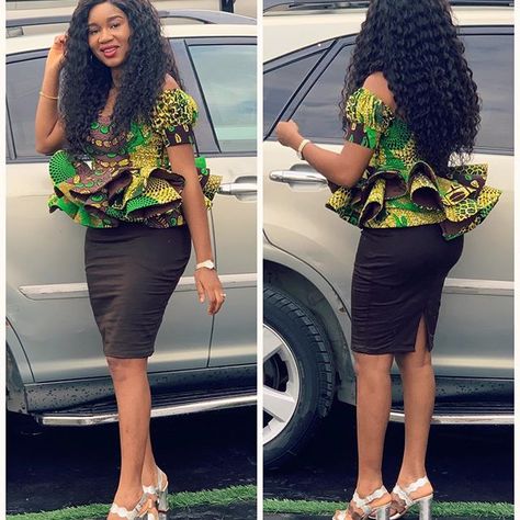 Top For Ankara, Ankara Skirt And Blouse Styles Peplum Tops, Ankara Short Skirt And Blouse, Short Skirt And Blouse, Latest Ankara Skirt And Blouse Styles, Ankara Fashion Styles, Latest Ankara Skirt And Blouse, Skirt And Blouse Styles, Ankara Skirt And Blouse Styles