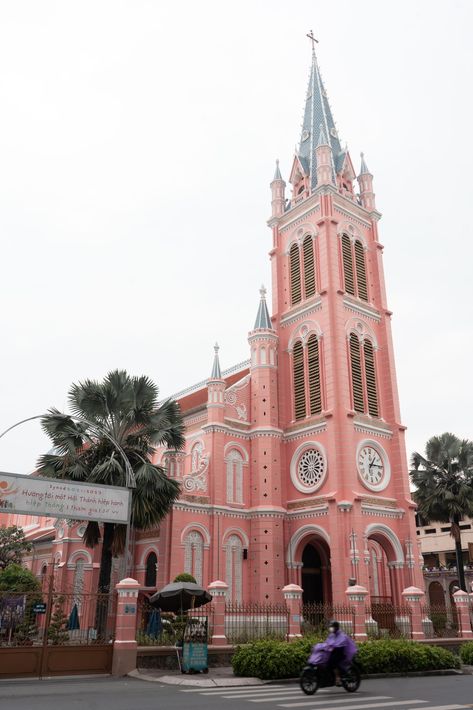 tan dinh church pink saigon vietnam Saigon Travel, Banh Xeo, Saigon Vietnam, Walking Street, Food Tours, Group Tours, Ho Chi Minh City, Ho Chi Minh, Hanoi