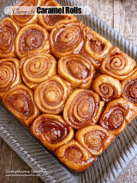 There's nothing quite like waking up to fresh hot homemade caramel rolls. When I was little, my grandma (on my mom's side) used to make caramel rolls. Most everything else she made was awful Overnight Caramel Rolls, Homemade Caramel Rolls, Cinn Rolls, Caramel Rolls, Braided Bread, Yeast Rolls, Dough Ingredients, Sweet Rolls, Cinnamon Rolls Homemade