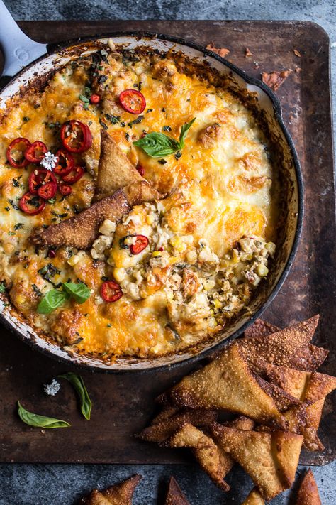 Cheesy Miso Caramelized Corn and Pineapple Chile Dip | halfbakedharvest.com @hbharvest Pineapple Chilli, Shareable Dishes, Chilli Dip, Half Baked Harvest Recipes, Cheese Dip Recipes, Harvest Recipes, Summer Recipes Dinner, Cheese Dishes, Half Baked