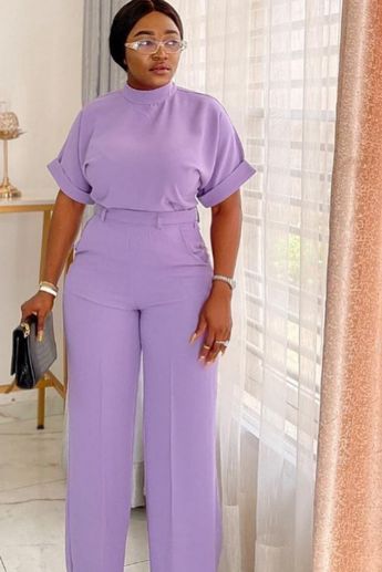 Pants Trousers For Ladies, Two Pieces Trouser And Top For Ladies, Jamsuits Ankara, Top For Trouser Pants, Ladies 2 Piece Outfits, 2 Piece Styles For Ladies, Up And Down Trouser And Top For Ladies, Corporate Jumpsuit Work Outfits, Tops For Trouser Pants