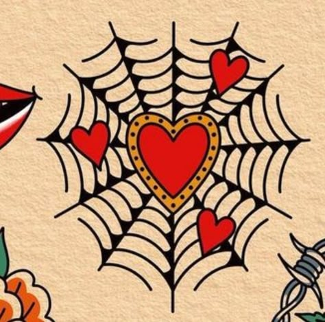 Traditional Tattoos Best Friends, Simplistic Traditional Tattoo, American Tradional Tattoo Flash, Traditional Heart Spider Web Tattoo, 2x2 Traditional Tattoo, Tiny Tattoo Traditional, Trending Tattoos 2023, Valentines American Traditional, Traditional Tattoos Valentine