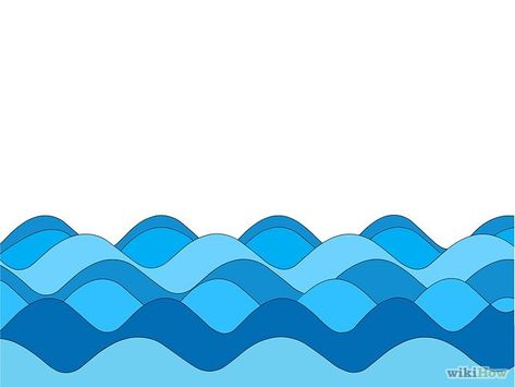 5 Ways to Draw Waves - wikiHow Wave Cartoon Drawing, Cartoon Simple Drawing, Sea Waves Drawing, Wave Clip Art, Draw Waves, Clip Drawing, Ocean Cartoon, Sea Cartoon, Waves Cartoon