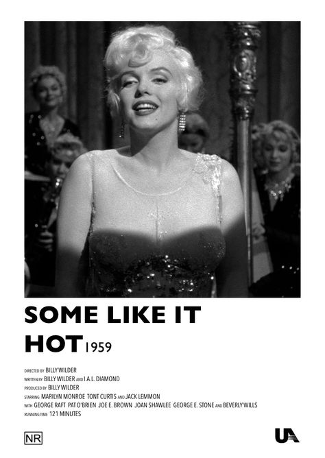 Some Like It Hot Poster, Marylin Monroe Movies, Some Like It Hot Movie, Starfield Library, Marilyn Monroe Movies, Exclusive Club, Iconic Movie Posters, Focus Motivation, Girly Movies