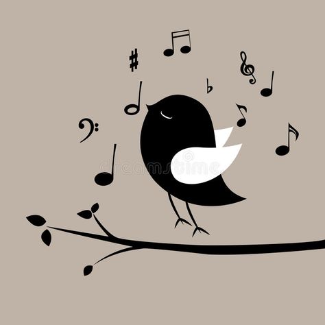 Music bird. With music notes on gray background #Sponsored , #paid, #Ad, #bird, #background, #gray, #Music Music Images Art, Music Notes Illustration, Music Note Illustration, Music Notes Design Graphics, Music Note Illustration Design, Musical Animals Illustration, Bird Singing Illustration, Music Bird, Music Silhouette