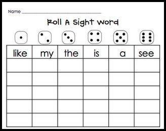 Roll a sight word-- This would make a good independent work station. Literacy Classroom, Word Work Kindergarten, Sight Word Fun, Writing Centers, Teaching Sight Words, Sight Word Reading, School Kindergarten, Sight Words Kindergarten, Sight Word Practice