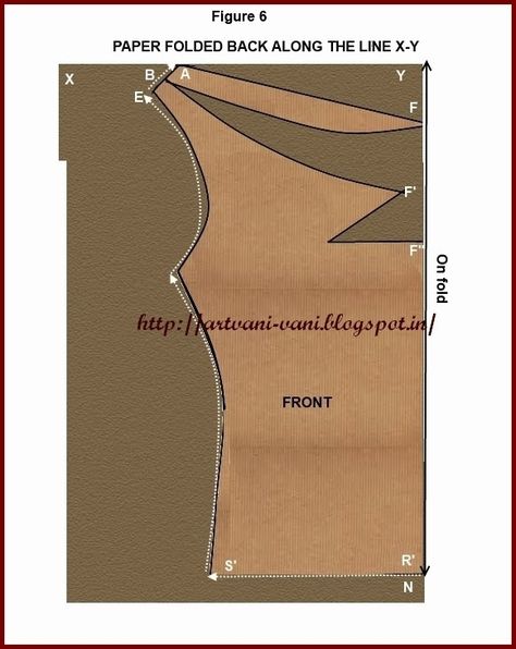 Vani's blog 1 : Method of making pattern for "Low cowl neck line" Cowl Neck Dress Short, Cowl Neck Pattern, Cowl Neck Dress Pattern, Shirt Blouse Pattern, Silk Blouse Pattern, Draping Pattern, Cowl Neck Shirt, Pattern Grading, Shirt Dress Pattern