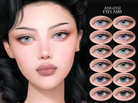 The Sims Resource - EYES A185 Sims 4 Glitter Cc, Sims 4 White Eyes, Sims 4 Cc Lenses, Sims 4 Cc Contact Lenses, Sims 4 Cc Concealer, Sims4 Cc Eyes Shape, The Sims 4 Eyes Cc, Sims 4 Cc Makeup Eyes, Mod Eye Makeup