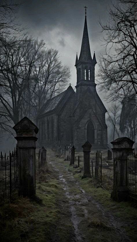 Dark Cemetery Aesthetic, Creepy Cathedral, Dark Church Aesthetic, Cemetery Wallpaper, Halloween Dark Aesthetic, Goth Church, Cathedral Wallpaper, Dark Cemetery, Graveyard Aesthetic