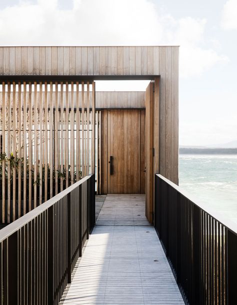 The Design Files: Bunker Down In This Arresting Australian Beach House Australian Beach House, Beach Houses Architecture, House Decor Ideas, Beach House Exterior, Australian Beach, Top Architects, Beach Shack, Australian Architecture, Modern Beach House