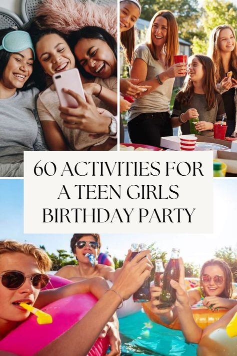 Needing some help to plan a not-lame teen birthday party? Use these tips and activity ideas to throw an awesome party! Teenage Bday Party Ideas, Fun Teen Birthday Party Ideas, Home Birthday Party Activities, Teen Party Activities, Girl Birthday Party Activities, Teen Girl Birthday Party Themes, Teen Girl Party Ideas, Teen Bday Party Ideas, Teen Bday Party