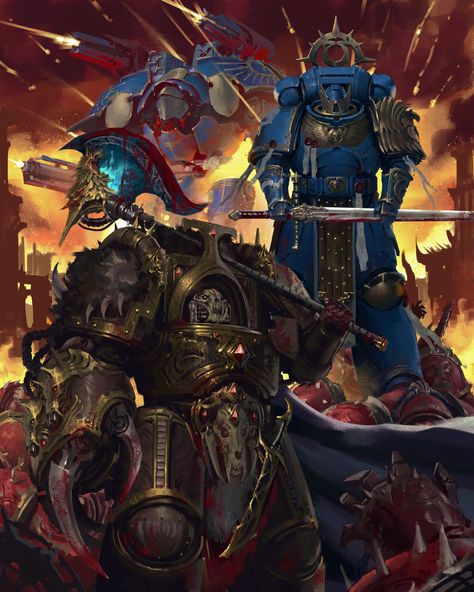 Warhammer 40k Space Wolves, Warriors Illustration, 40k Art, 40k Artwork, Warhammer 40k Art, Space Wolves, Warhammer Art, Warhammer 40k Artwork, Space Marines