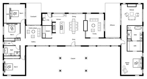 The Willow 36 - Floor Plan | Acreage Homes Acreage Homes Floor Plans, Bush Cabin, Acreage Homes, Kings Landing, King's Landing, Cabin Ideas, Home Designs, House Floor Plans, Design Consultant