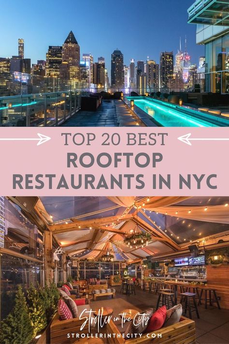 New York Rooftop Bar, Rooftop Restaurants Nyc, Traveling To New York, New York Rooftop, Fun Restaurants In Nyc, Rooftop Bars Nyc, Rooftop Restaurants, New York City Christmas, Manhattan Restaurants