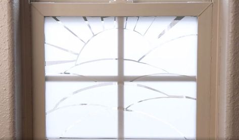 DIY Decorative Privacy Window Film | Hometalk Diy Home Security Ideas, Home Security Ideas, Glass Spray Paint, Night Window, Privacy Window Film, Privacy Window, Diy Home Security, Privacy Film, Window Film Privacy