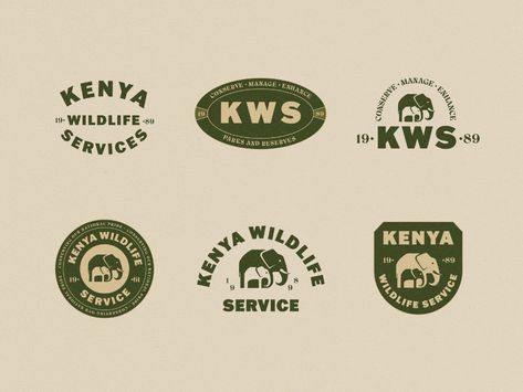 Kenya Wildlife Service Logo Badges by Lisa Omore on Dribbble Wildlife Logo, Kenya Wildlife, Service Logo, Badge Design, African Design, Kenya, Global Community, Creative Professional, ? Logo