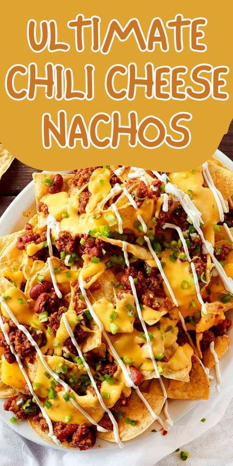 Chili Nachos Recipe Easy, Chili For Nachos, Nacho And Cheese, Chili Nachos Recipe, Classic Nachos, Spicy Sweet Chili Doritos, Chili Cheese Nachos, Loaded Nachos Recipe, Parmesan Roasted Green Beans