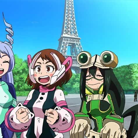 Ochako Uraraka And Tsuyu Asui, Tsuyu Asui And Uraraka, Tsu X Uraraka, Ochako X Tsuyu, Ochaco And Tsuyu, Tsuyu X Uraraka, Tsuyu And Uraraka, Mha Duos, Ochako And Tsuyu