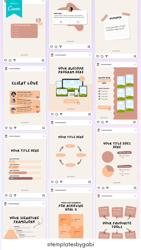 Instagram Canva templates for coaches and service providers to create visually appealing posts that engage your audience and grow your #Educational_Instagram_Post_Template #Social_Media_Instagram_Feed #First_Post_For_Instagram_Business #Educational_Instagram_Feed Educational Instagram Post Template, Instagram Services Post, Educational Instagram Feed, Instagram Feed Education, Canva Instagram Post Ideas, Educational Instagram Post, Instagram Infographic, Canva Social Media Templates, Canva Editing