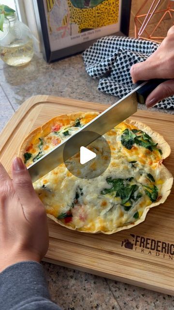 Michelle Belfrey on Instagram: "Tortilla Quiche Bake 🍳 TBH I don’t know what to call this.  I heard so many names🤣 I really enjoyed this and would totally make it again.  The eggs are light and fluffy.  Crisp of the tortilla bottom.  And the cheesy top with veggies.  Perfect breakie.  #eggbake #airfyerrecipe #tortillabake #breakfastideas #breaktime #breakfast #eggbake" Tortilla Quiche, Tortilla Bake, Easy Quiche, Quiche Recipes, Breakfast Brunch Recipes, Fresh Veggies, Breakfast Dishes, Breakfast Recipes Easy, Tortillas