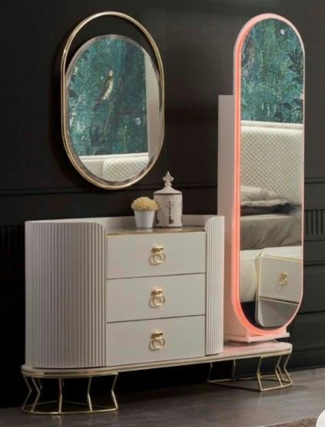 Aesthetic Dressing Table, Dressing Table Ideas Bedroom, Dressing Table Aesthetic, Dressing Table Ideas, Living Room Furniture Inspiration, Aesthetic Dressing, Modern Dressing Table Designs, Modern Dressing Table, Table Aesthetic