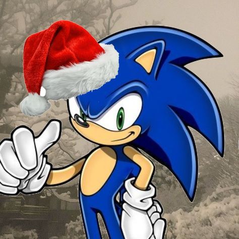 Sonic Christmas Pfp, Sonic The Hedgehog Pfp, Sonic The Hedgehog Christmas, Christmas Sonic, Sonic Christmas, Slow Christmas, Christmas Pfps, Sonic Pics, Christmas Widgets