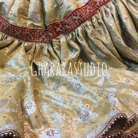 Beautiful golden Gharara. Get it customised with any colour combination.  9971865919: call or whatsapp for discussion.  #gharara #ghararastudio #ghararastudiobyshazia #bride #bridal #bridalgharara #wedding #weddingdress #weddinggharara #goldengharara #royalgharara #indiantradition #indianwedding #ethnic #couture #hotcouture #fashion #style #lookroyal #reception #walima #shaadi #mywedding #weddingdiary #instapic #picoftheday Golden Gharara, Bridal Gharara, Black Gown Dress, Wedding Flower Jewelry, Wedding G, Wedding Diary, Pakistani Dresses Casual, Fashion Vocabulary, Black Gown