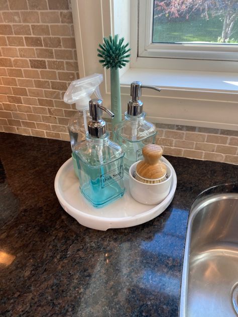 Kitchen Island With Sink Organization, Kitchen Sink Organization Soap Dishes, Sink Area Organization, Island Sink Organization, Kitchen Sink Organization Top Of, Kitchen Sink Soap Organization, Kitchen Sink Counter Organization, Sink Counter Organization, Kitchen Sink Soap Tray Ideas