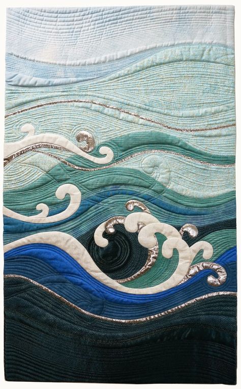 Beach Themed Quilts, Ocean Waves Quilt, Coastal Quilts, Quilt Collection, Ocean Quilt, Nautical Quilt, Beach Quilt, Sea Quilt, Waistcoat Woman