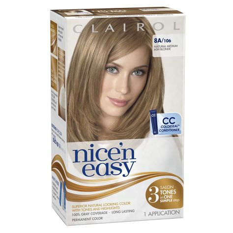 Neutral Ash Hair Color, Level 9 Neutral Blonde, Ash Blonde Box Dye, Level 7 Blonde Ash, Yellow To Ash Blonde Hair, Medium Ash Blonde Hair, Clairol Natural Instincts Light Brown, Dark Ash Blonde Hair, Ash Blonde Hair Dye