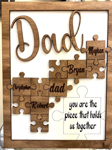 Gift For Dad From Kids, Dad Crafts, Easy Fathers Day Craft, Father's Day Activities, Homemade Fathers Day Gifts, Puzzle Frame, Grandad Gift, Father Birthday, Diy Father's Day Gifts