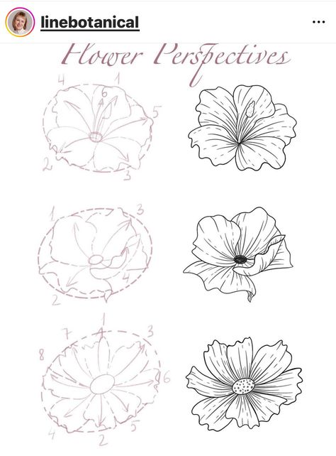 Flower Drawings Easy, How To Draw Flowers Step By Step, Flower Drawings Simple, Small Flower Drawings, Learn To Draw Flowers, Hur Man Ritar Blommor, Flower Drawing Easy, Cute Flower Drawing, Flowers Step By Step