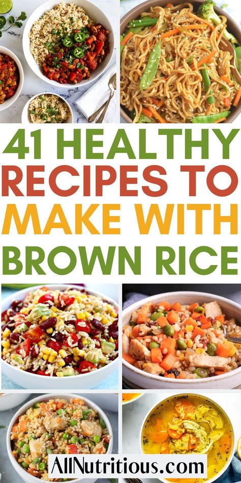 Fuel your meal prep with our top lunch and dinner recipes using brown rice. Get inspired by our casserole recipes for dinner, stir frys and so much more. Discover how brown rice can transform your everyday healthy meal plan. Immerse in a healthy journey full of vibrant vegetables, lean proteins, and divine flavors. Vegetable Brown Rice, Meal Prep Brown Rice, Brown Rice Meal Prep Ideas, What To Eat With Brown Rice, Dinners With Brown Rice, Brown Rice Recipes For Diabetics, Brown Rice Healthy Recipes, Heart Healthy Rice Recipes, Long Grain Brown Rice Recipes