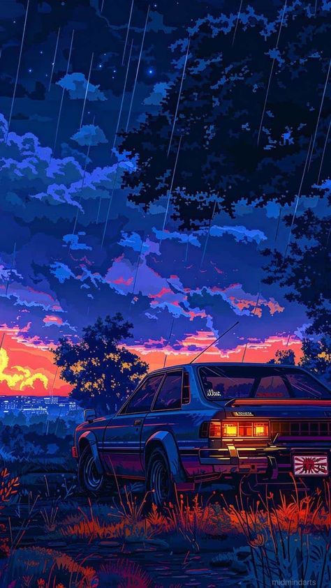 Retrowave Sunset Car iPhone Wallpaper HD Car Pixel Art, Aomine Kuroko, Car Iphone Wallpaper, Iphone Wallpaper Hd, Gold Wallpaper Iphone, Game Wallpaper Iphone, Nostalgia Art, Arte Indie, Nature Iphone Wallpaper