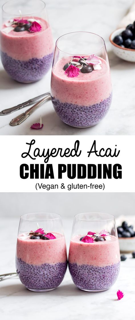 Acai Recipes, Pudding Breakfast, Chia Pudding Recipes Healthy, Pudding Chia, Dessert Oreo, Chia Recipe, Child Nutrition, Pudding Dessert, Chia Seed Recipes