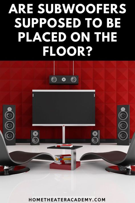 Subwoofer placement is critical for getting the best sound output from a home theater. So, it is important to know whether the subwoofer should be placed on the floor, which is the most convenient option. If not, can a subwoofer be placed up high on a shelf or hidden behind a couch? #hometheater #homecinema #subwoofers #audio #tech Where To Place Tv, At Home Theater, Home Theatre Room Ideas, Home Sound System, Home Theatre Design, Home Cinema Design, Home Theater Subwoofer, Home Theater Sound System, Home Theater Room Design