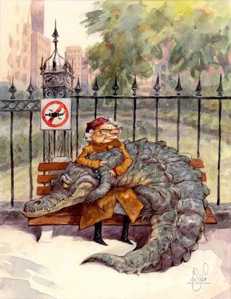 Peter DeSeve, Crocodile Tears: Crocodile Tears, New Yorker Covers, Art Mignon, Funny Illustration, Jim Morrison, Art Et Illustration, Crocodiles, Art And Illustration, American Artists