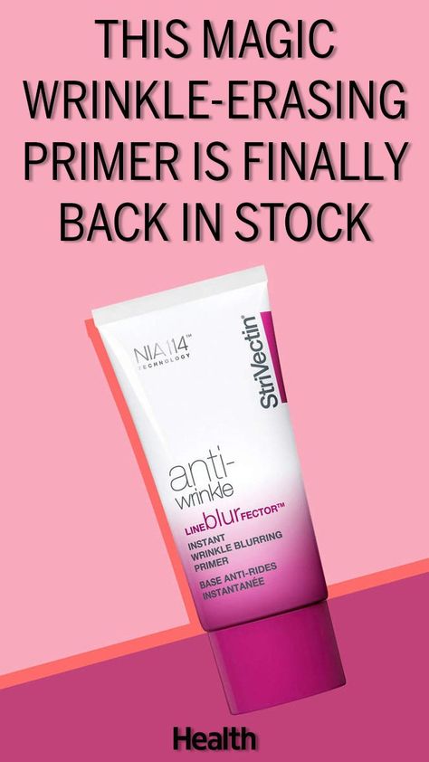 If you want a product that will erase your wrinkles, look no further than this sold-out primer. This bestselling wrinkle primer is back on the market, so you can buy the wrinkle erasing product now. Best Wrinkle Filler, Makeup Wrinkles, Blurring Primer, Face Cream For Wrinkles, Wrinkle Filler, Erase Wrinkles, Best Primer, It's A Secret, Best Face Products